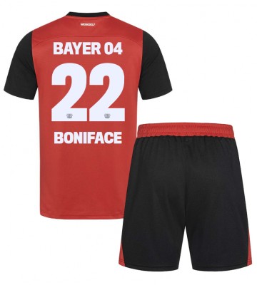 Bayer Leverkusen Victor Boniface #22 Hemmakläder Barn 2024-25 Kortärmad (+ Korta byxor)